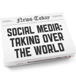 Social media newspaper concept