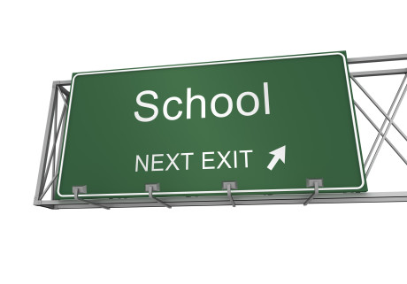 School Visit with Directional Sign